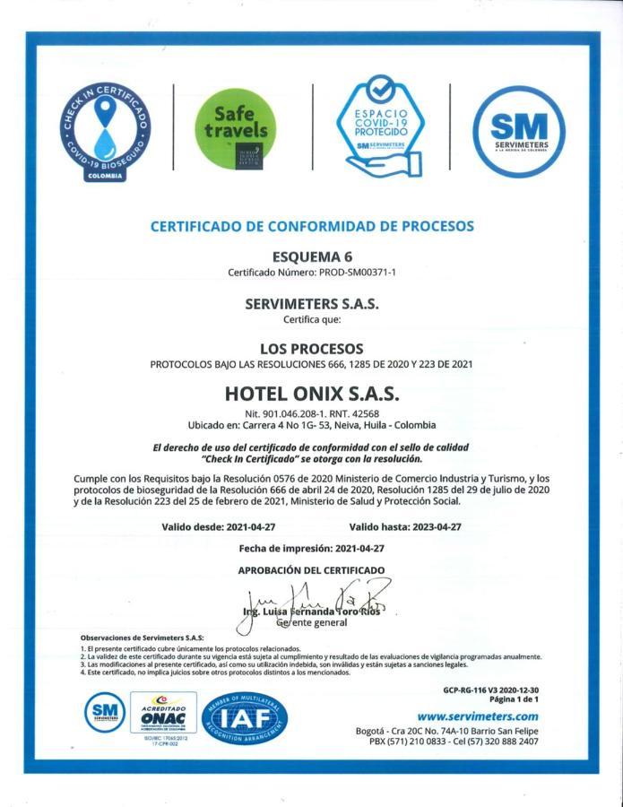 Hotel Onix T Neiva  Buitenkant foto